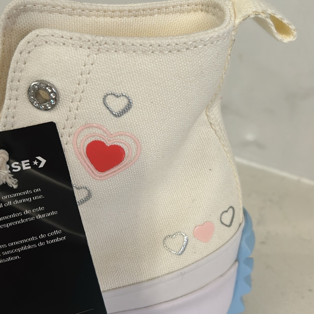 CONVERSE CHUCK TAYLOR RARE   Run Star Hike Platform Y2K HEART sneakers. - Picture 9 of 15
